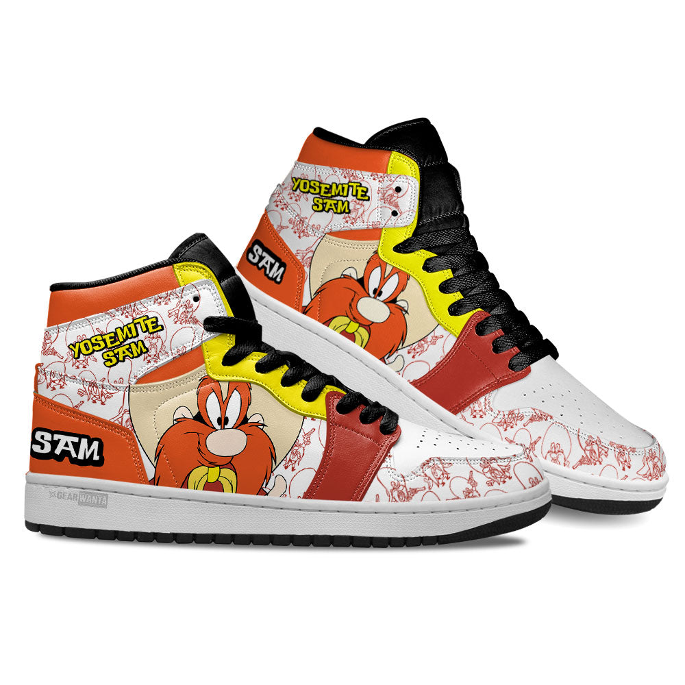 Yosemite Sam High-Top Sneakers Retro Streetwear Vibe Shoes For Men And Women - Image 3