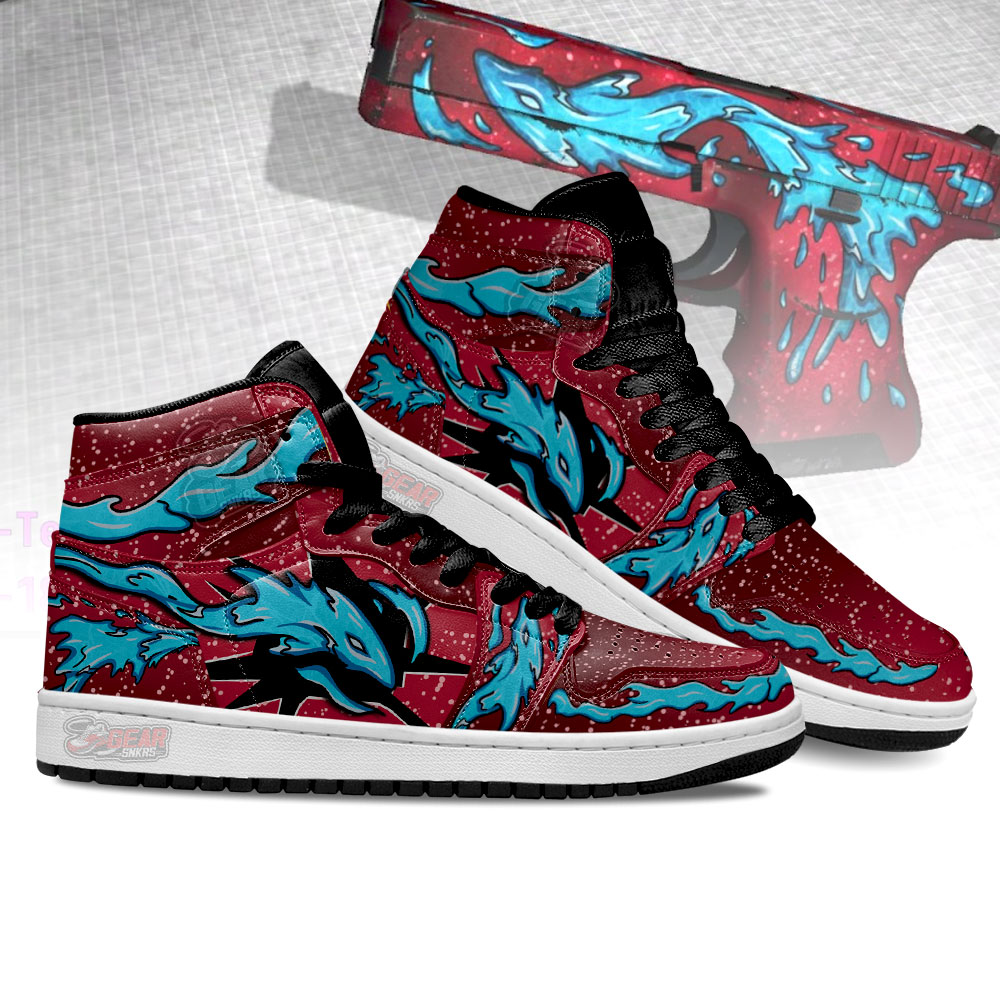 Water Elemental Counter Strike Skins High-Top Sneakers Retro Streetwear Vibe Shoes For Men And Women - Image 3