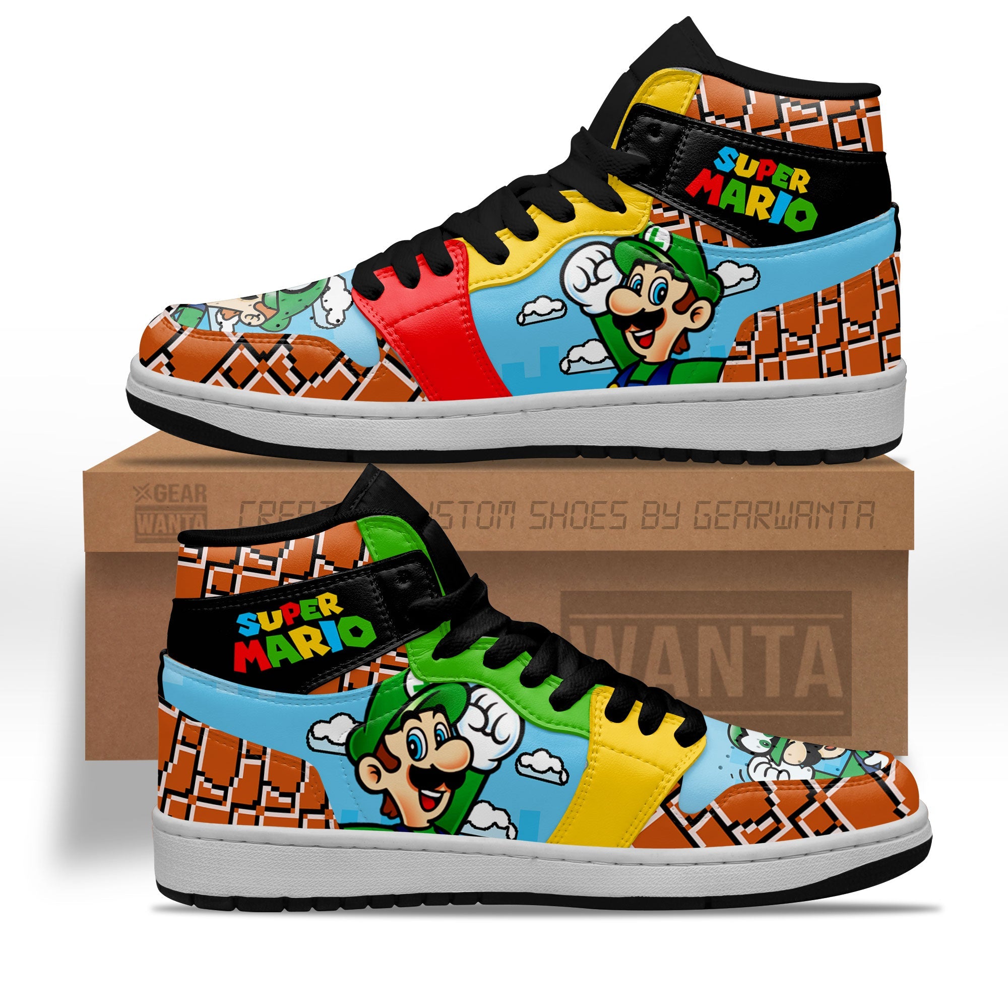 Super Mario High-Top Sneakers Retro Streetwear Vibe Shoes For Men And Women - Image 2