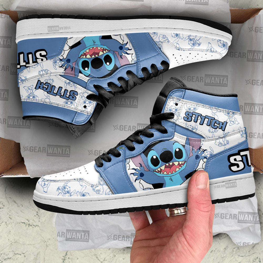 Stitch High-Top Sneakers Retro Streetwear Vibe Shoes For Men And Women - Image 2