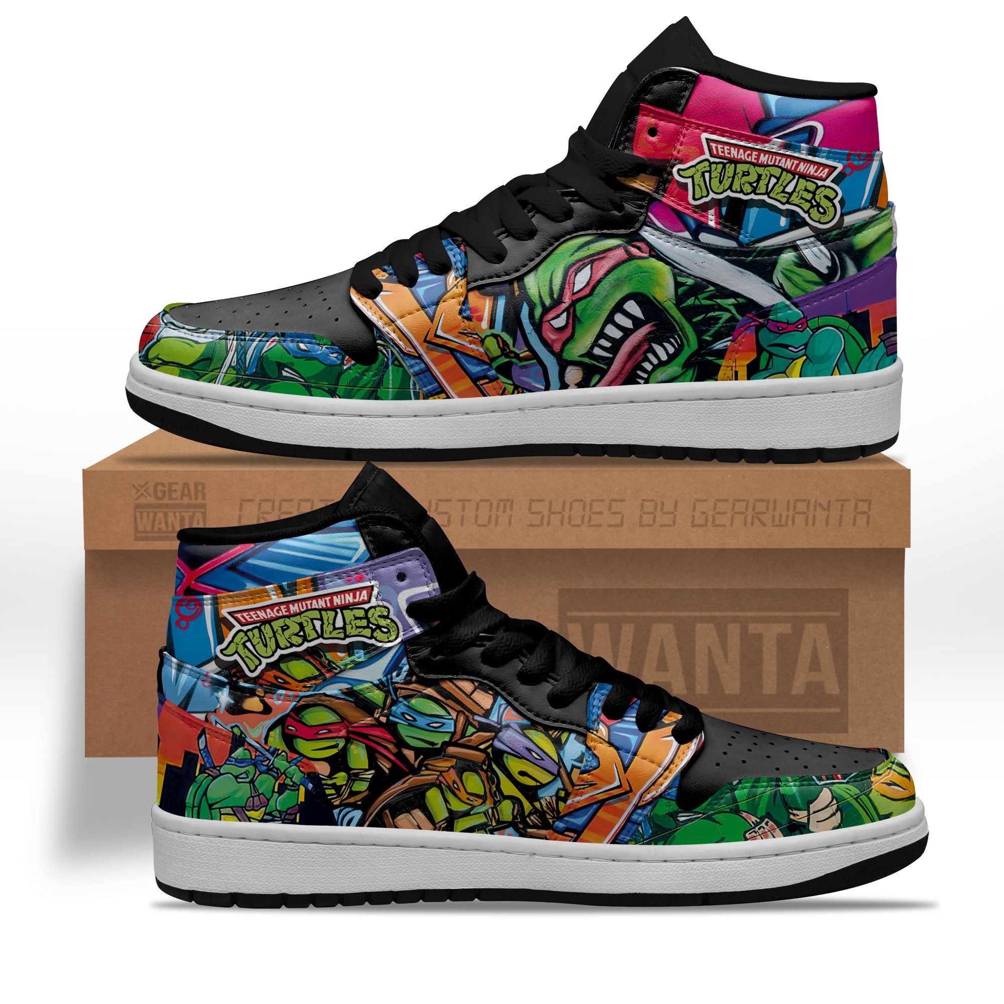 Ninja Turtles High-Top Sneakers Retro Streetwear Vibe Shoes For Men And Women - Image 2