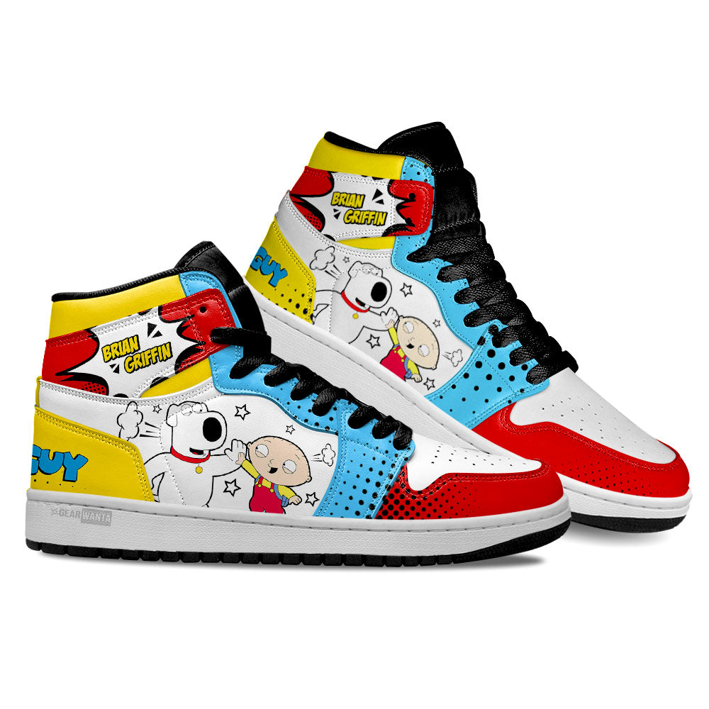 Stewie Griffin and Brian Griffin High-Top Sneakers Retro Streetwear Vibe Shoes For Men And Women - Image 2