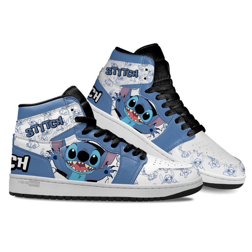 Stitch High-Top Sneakers Retro Streetwear Vibe Shoes For Men And Women - Image 3