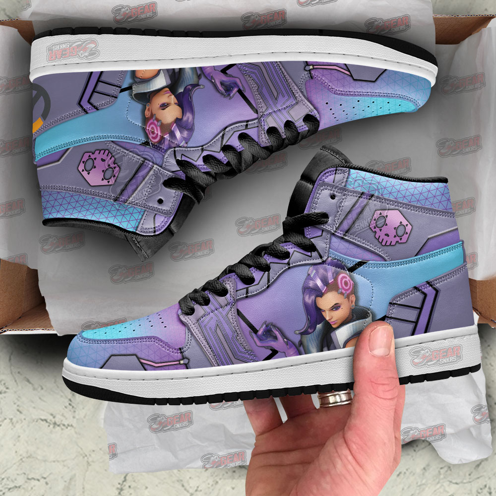 Sombra Overwatch High-Top Sneakers Retro Streetwear Vibe Shoes For Men And Women - Image 2