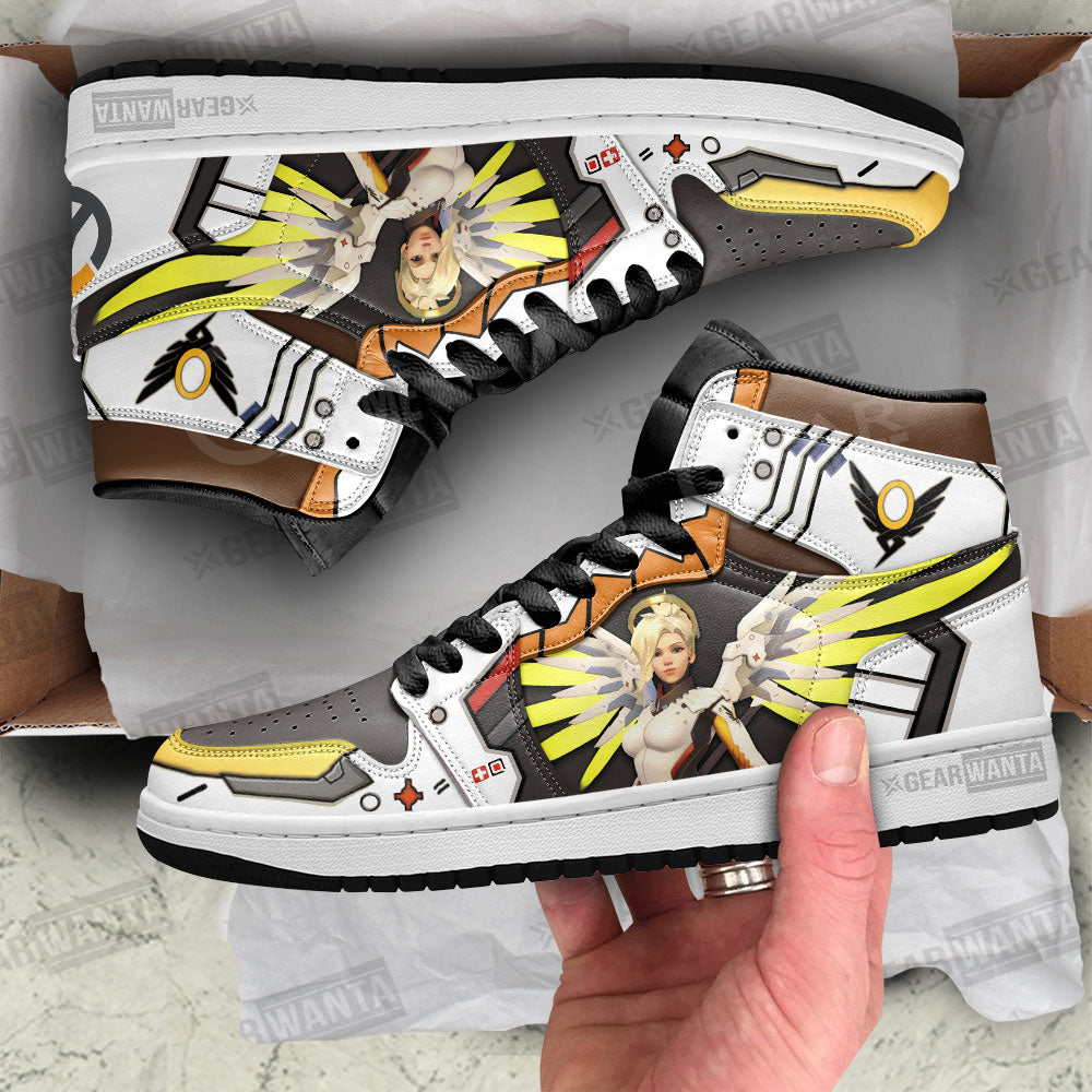 Mercy Overwatch High-Top Sneakers Retro Streetwear Vibe Shoes For Men And Women - Image 2
