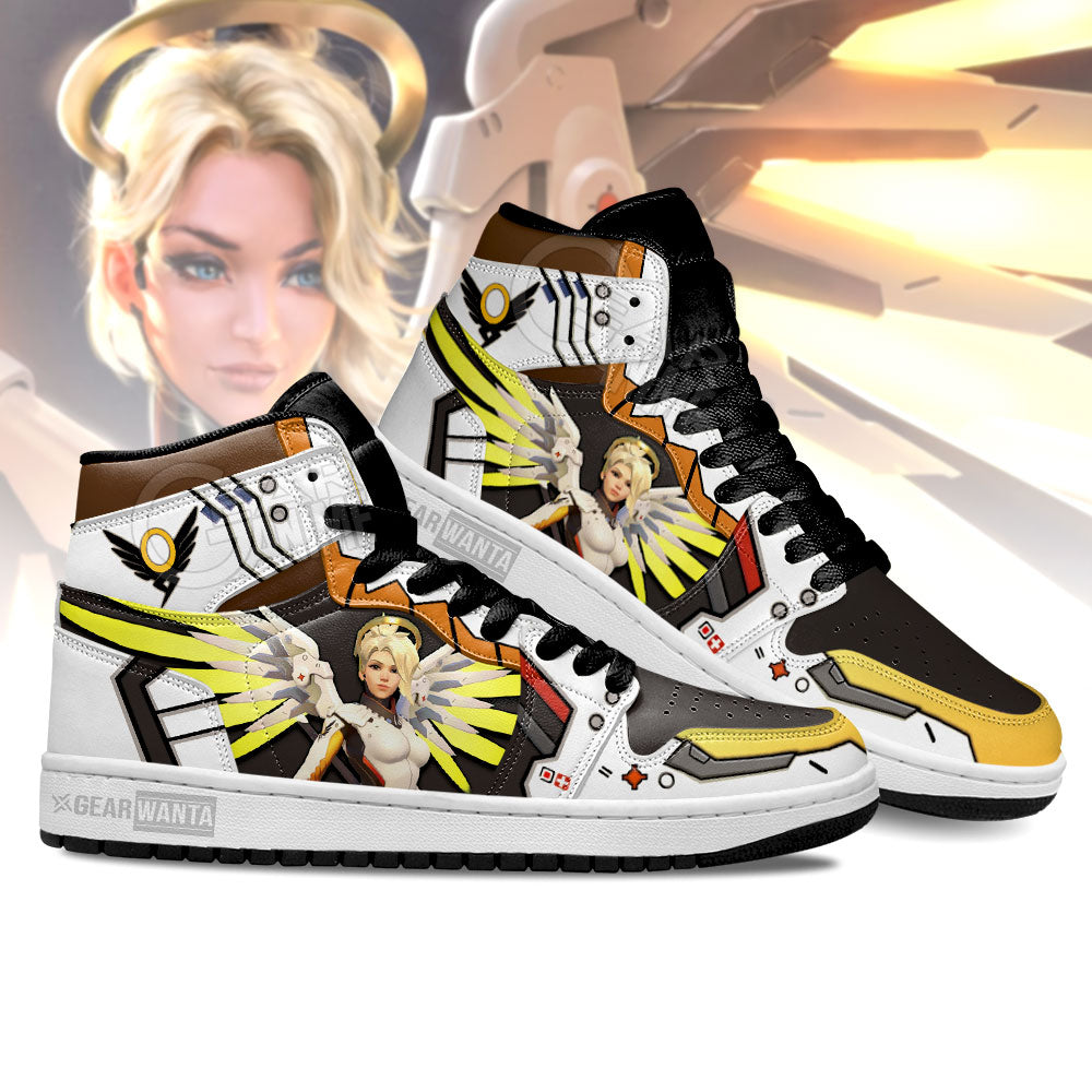 Mercy Overwatch High-Top Sneakers Retro Streetwear Vibe Shoes For Men And Women - Image 3