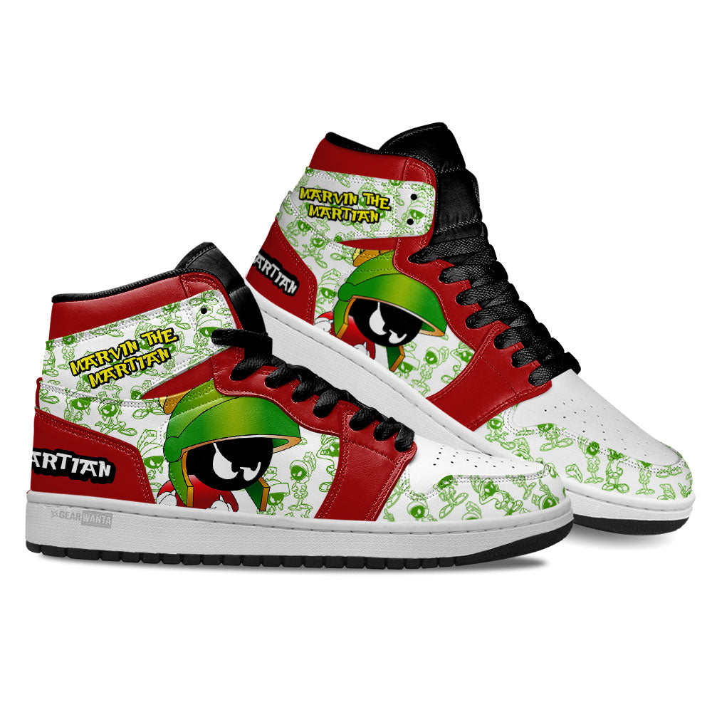 Marvin the Martian High-Top Sneakers Retro Streetwear Vibe Shoes For Men And Women - Image 3