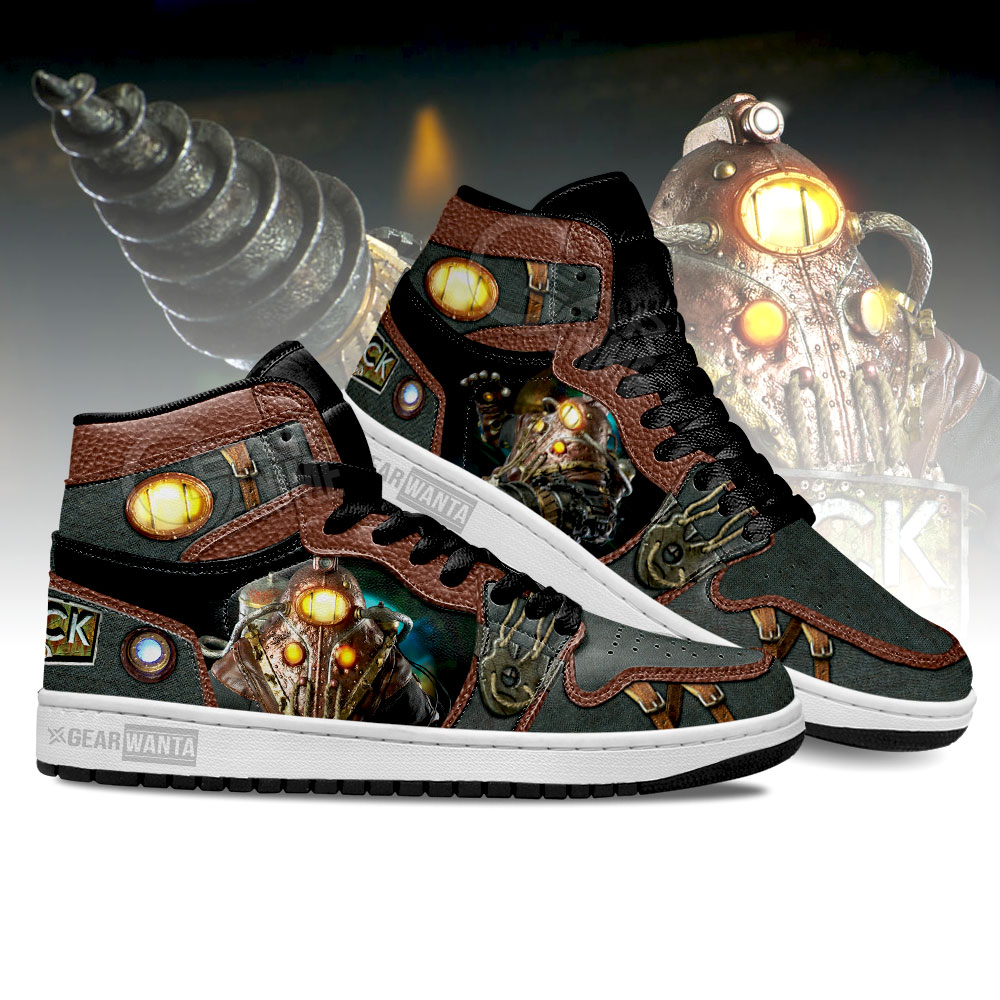 BioShock Subject Delta High-Top Sneakers Retro Streetwear Vibe Shoes For Men And Women - Image 3