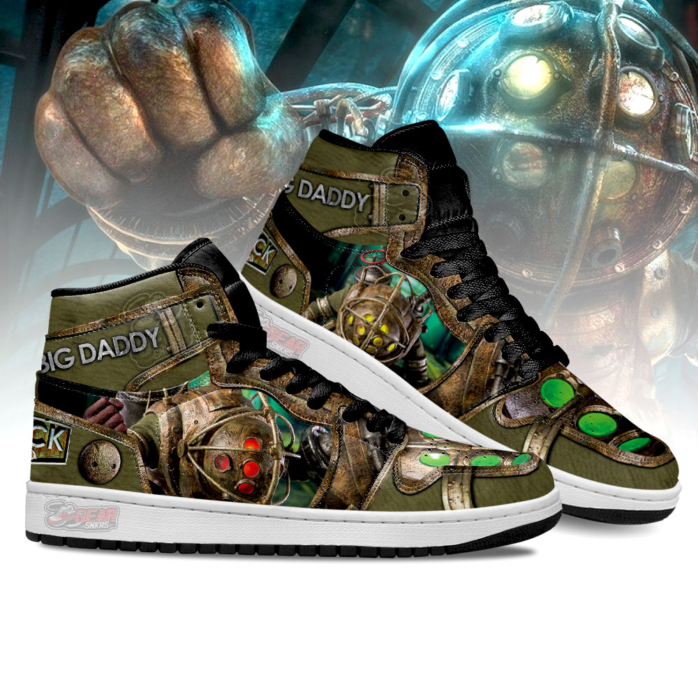 Big Daddy BioShock High-Top Sneakers Retro Streetwear Vibe Shoes For Men And Women - Image 3