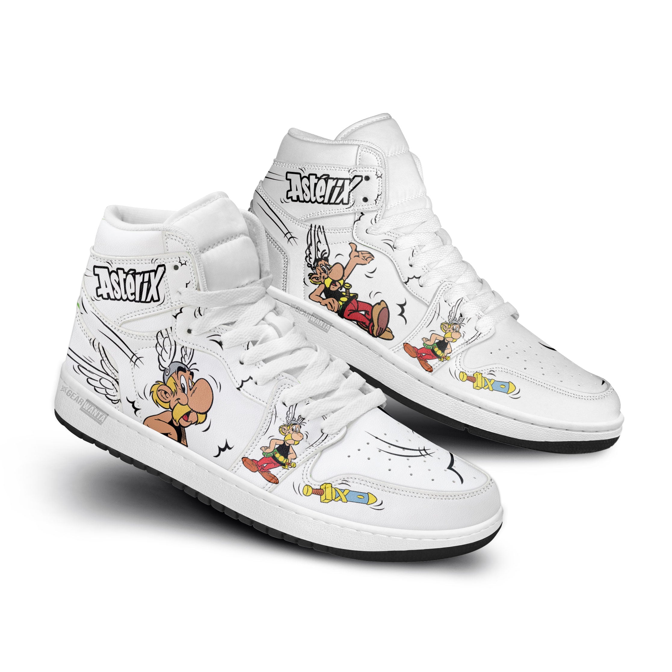 Asterix High-Top Sneakers Retro Streetwear Vibe Shoes For Men And Women - Image 2