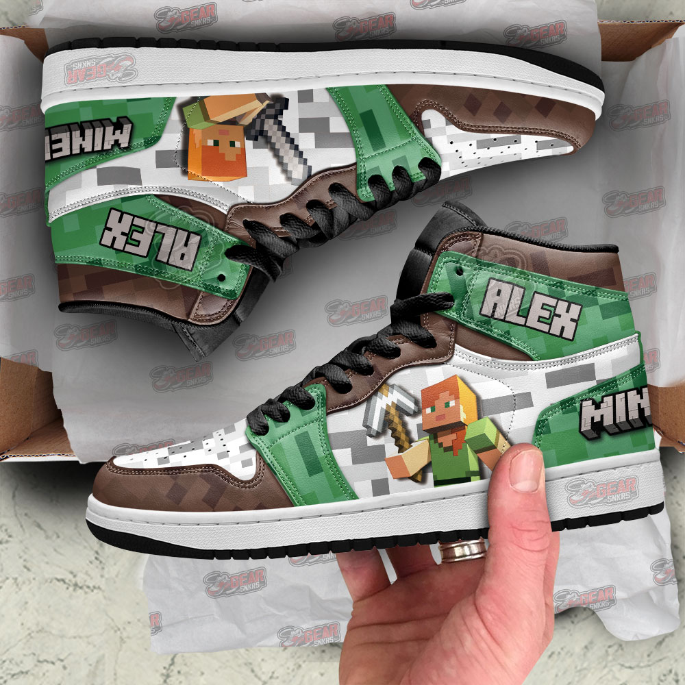 Minecraft High-Top Sneakers Retro Streetwear Vibe Shoes For Men And Women - Image 2