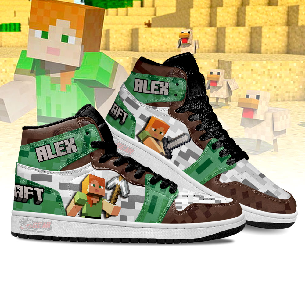Minecraft High-Top Sneakers Retro Streetwear Vibe Shoes For Men And Women - Image 3