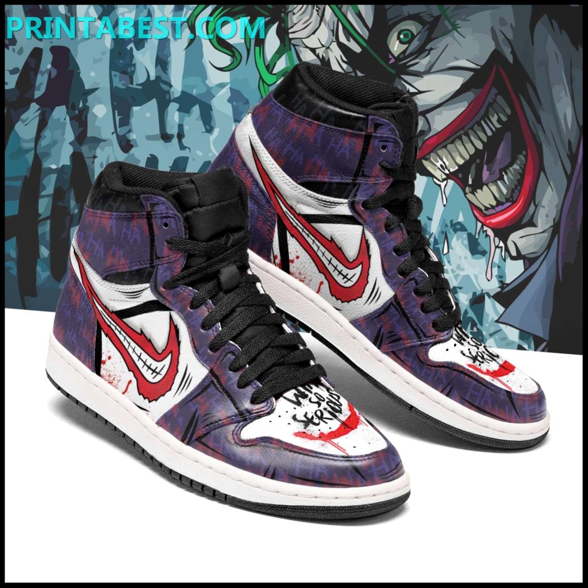 Joker High-Top Sneakers Retro Streetwear Vibe Shoes For Men And Women - Image 2