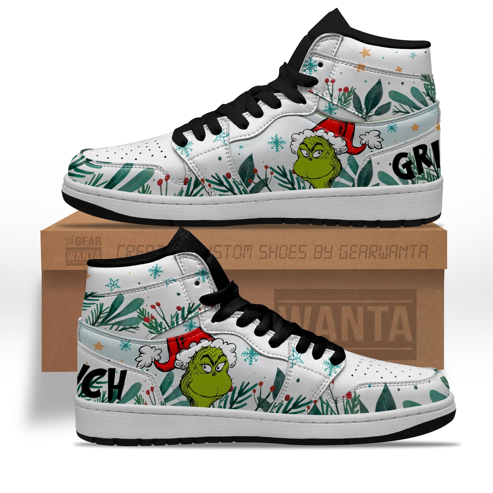 Grinch High-Top Sneakers Retro Streetwear Vibe Shoes For Men And Women - Image 2