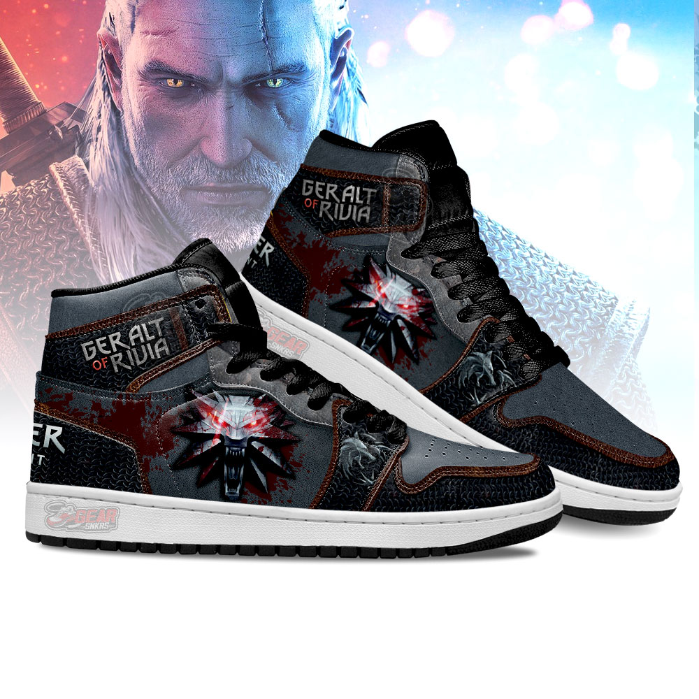 Geralt of Rivia Symbol The Witcher High-Top Sneakers Retro Streetwear Vibe Shoes For Men And Women - Image 3