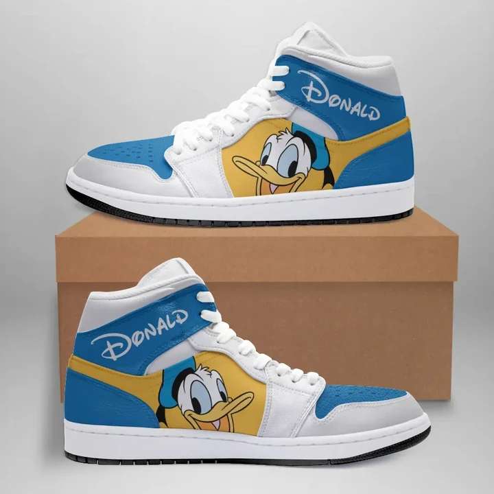 Donald Duck High-Top Sneakers Retro Streetwear Vibe Shoes For Men And Women - Image 2