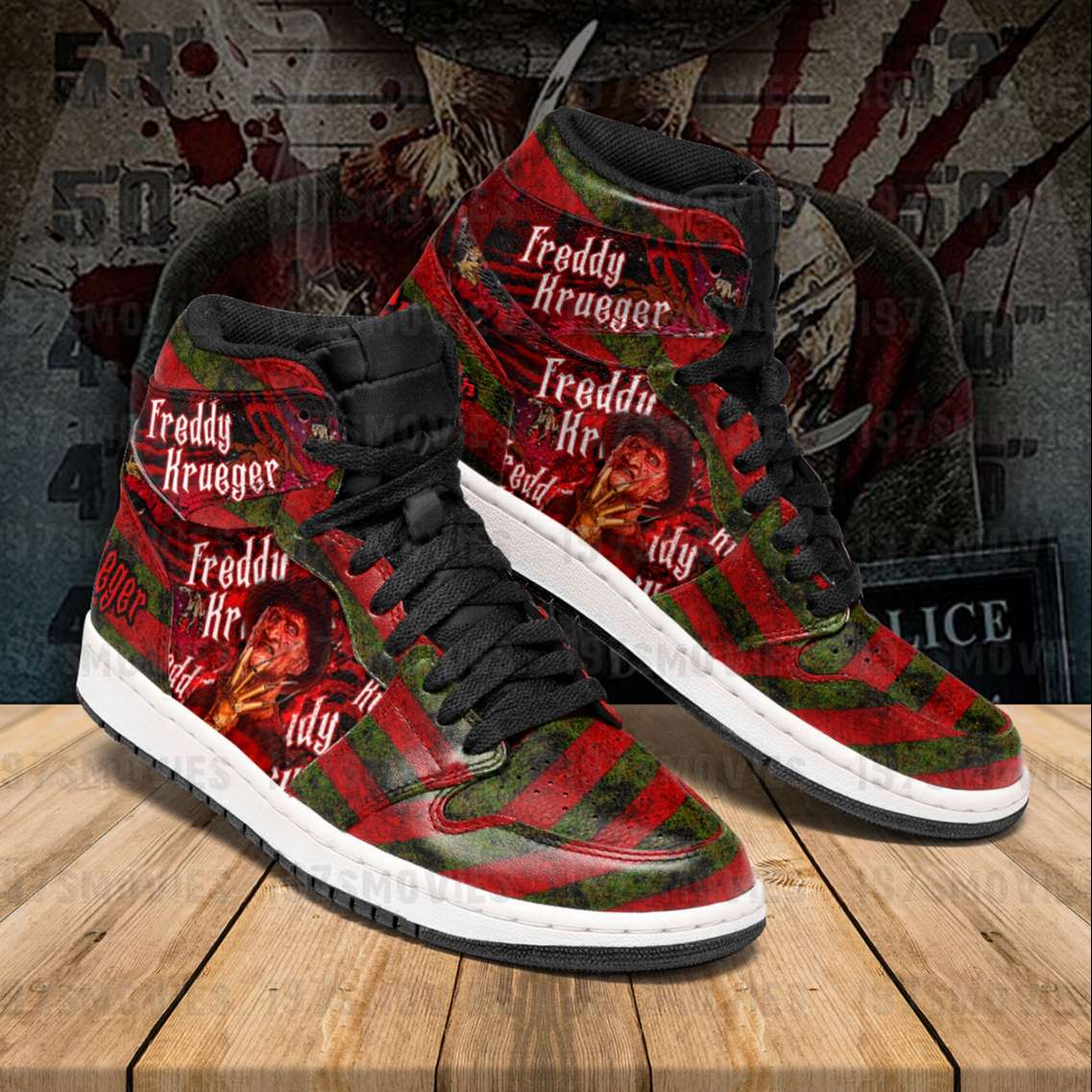 Freddy Krueger High-Top Sneakers Retro Streetwear Vibe Shoes For Men And Women - Image 4