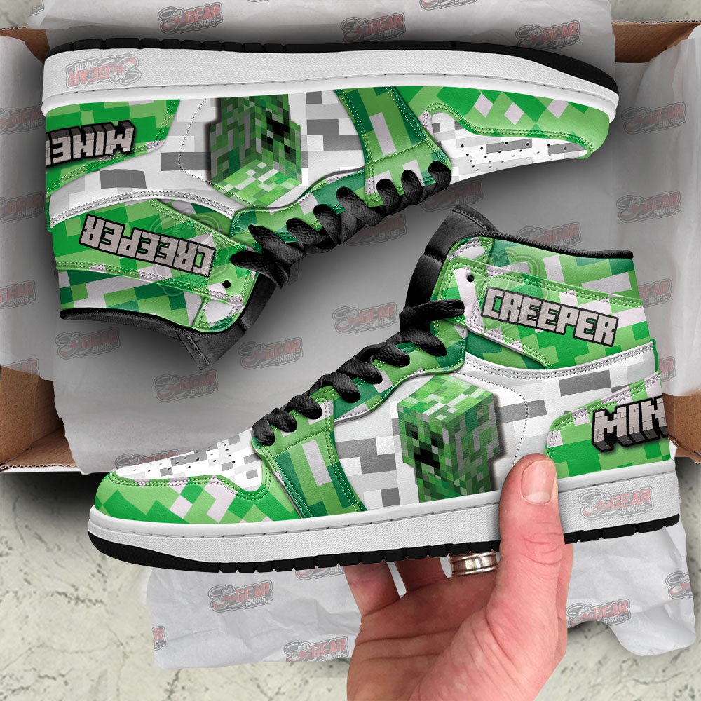 Minecraft High-Top Sneakers Retro Streetwear Vibe Shoes For Men And Women - Image 2