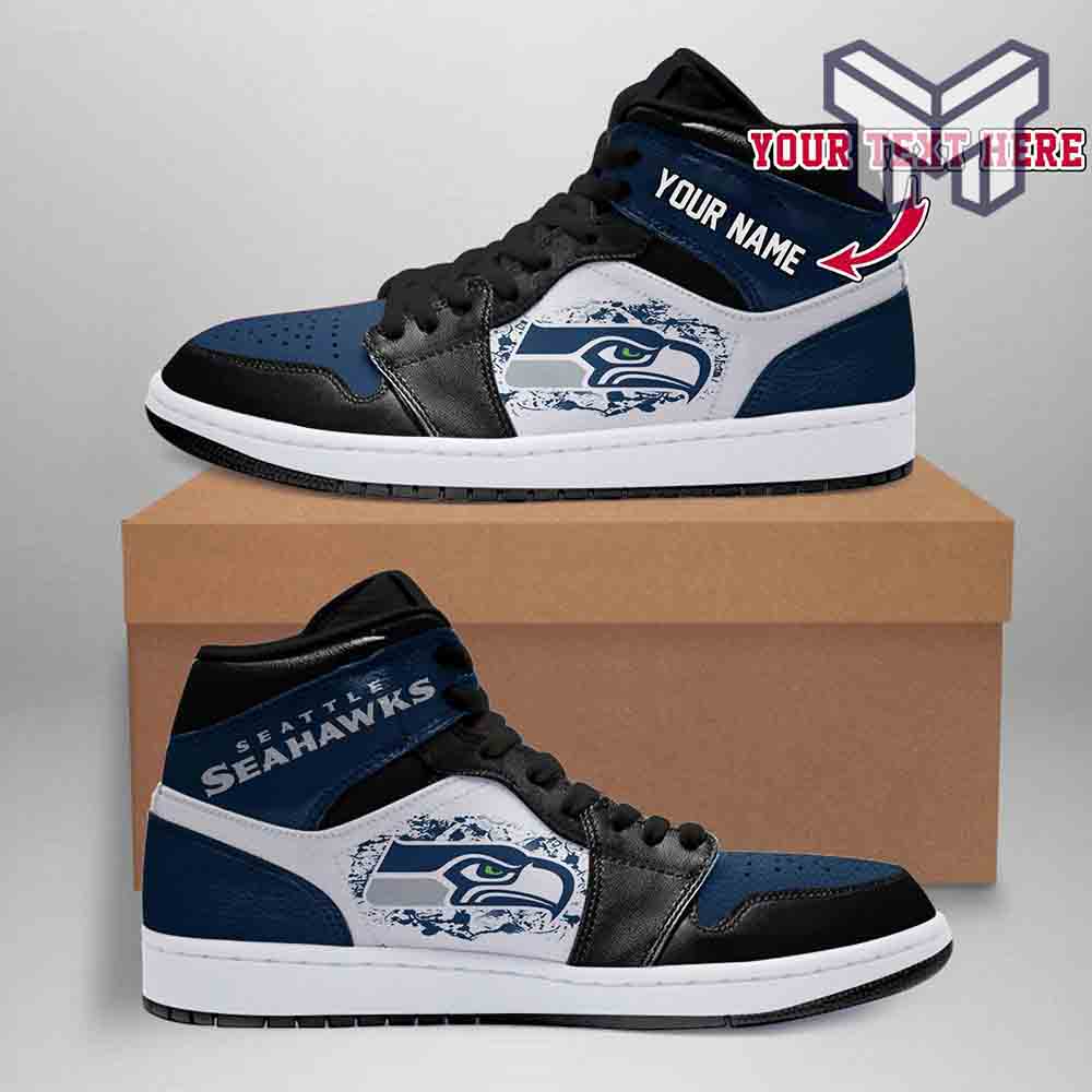 Seattle Seahawks High-Top Sneakers Retro Streetwear Vibe Shoes For Men And Women - Image 2