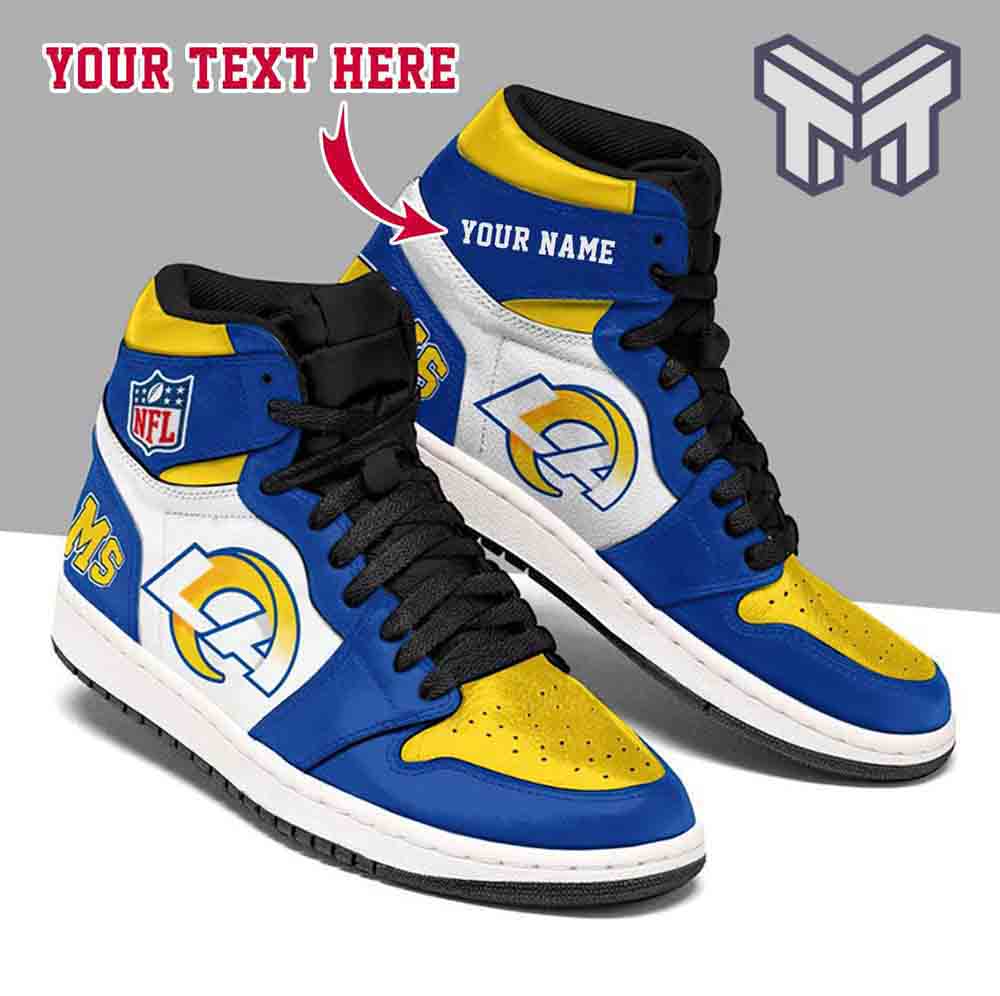 Los Angeles Rams High-Top Sneakers Retro Streetwear Vibe Shoes For Men And Women - Image 2