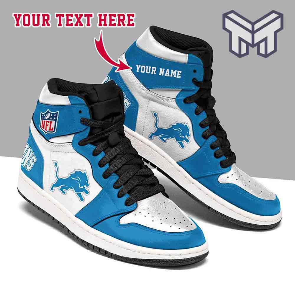 Detroit Lions High-Top Sneakers Retro Streetwear Vibe Shoes For Men And Women - Image 2