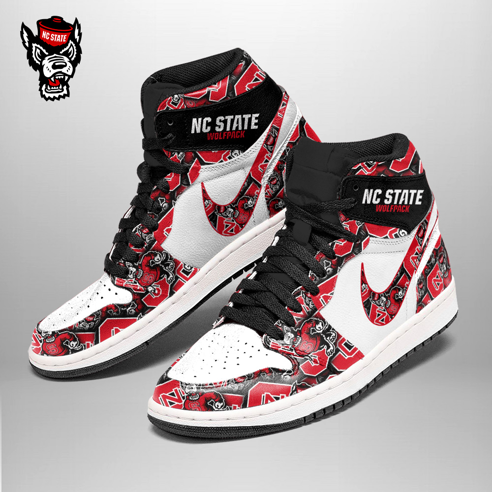 NC State Wolfpack High-Top Sneakers Retro Streetwear Vibe Shoes For Men And Women - Image 2