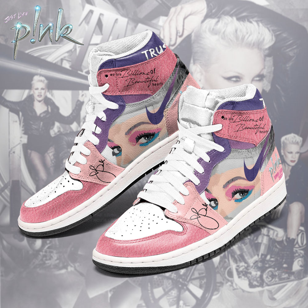 Pink High-Top Sneakers Retro Streetwear Vibe Shoes For Men And Women - Image 2