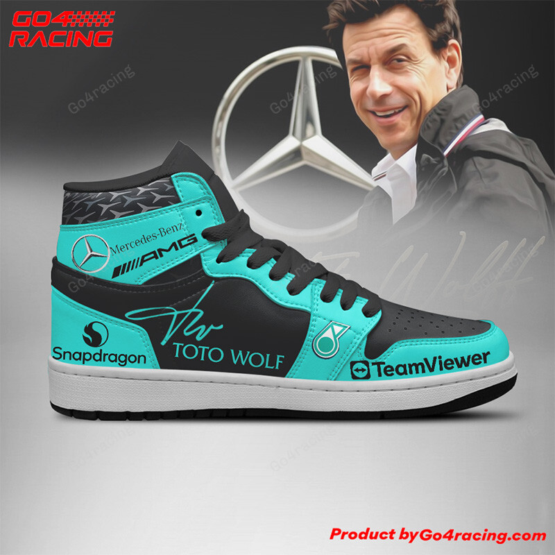 Toto Wolff Principals Mercedes High-Top Sneakers Retro Streetwear Vibe Shoes For Men And Women - Image 3
