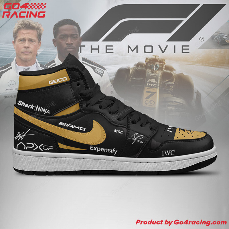 Black F1 The Movie High-Top Sneakers Retro Streetwear Vibe Shoes For Men And Women - Image 3