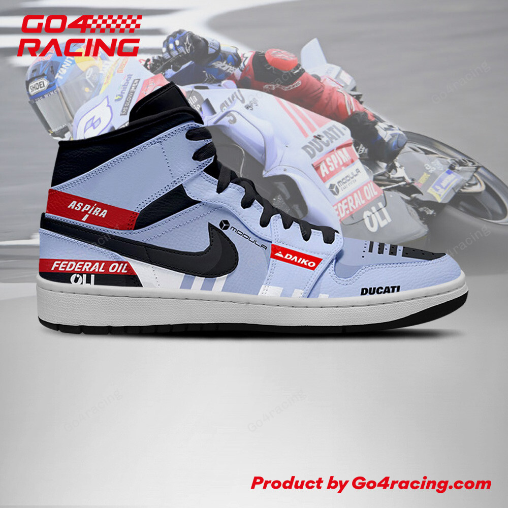 Gresini Racing Ducati High-Top Sneakers Retro Streetwear Vibe Shoes For Men And Women - Image 3