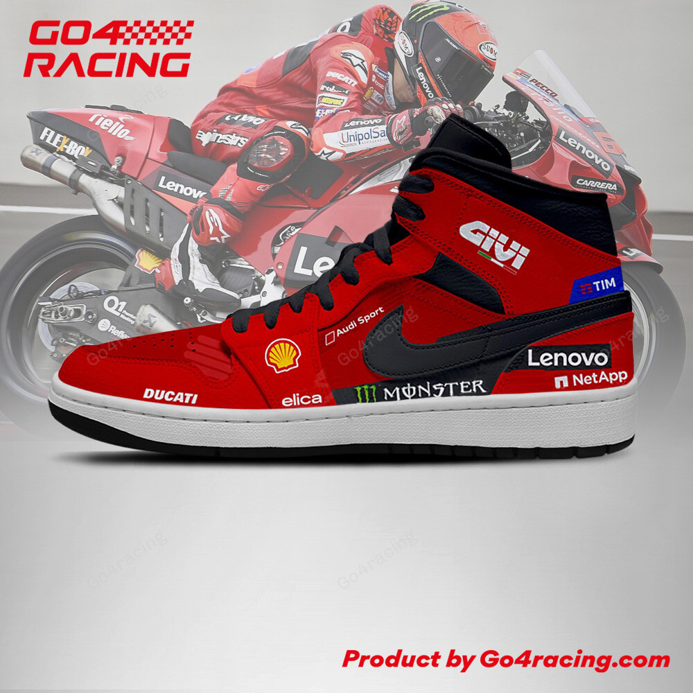 Pertamina Enduro VR46 High-Top Sneakers Retro Streetwear Vibe Shoes For Men And Women - Image 3