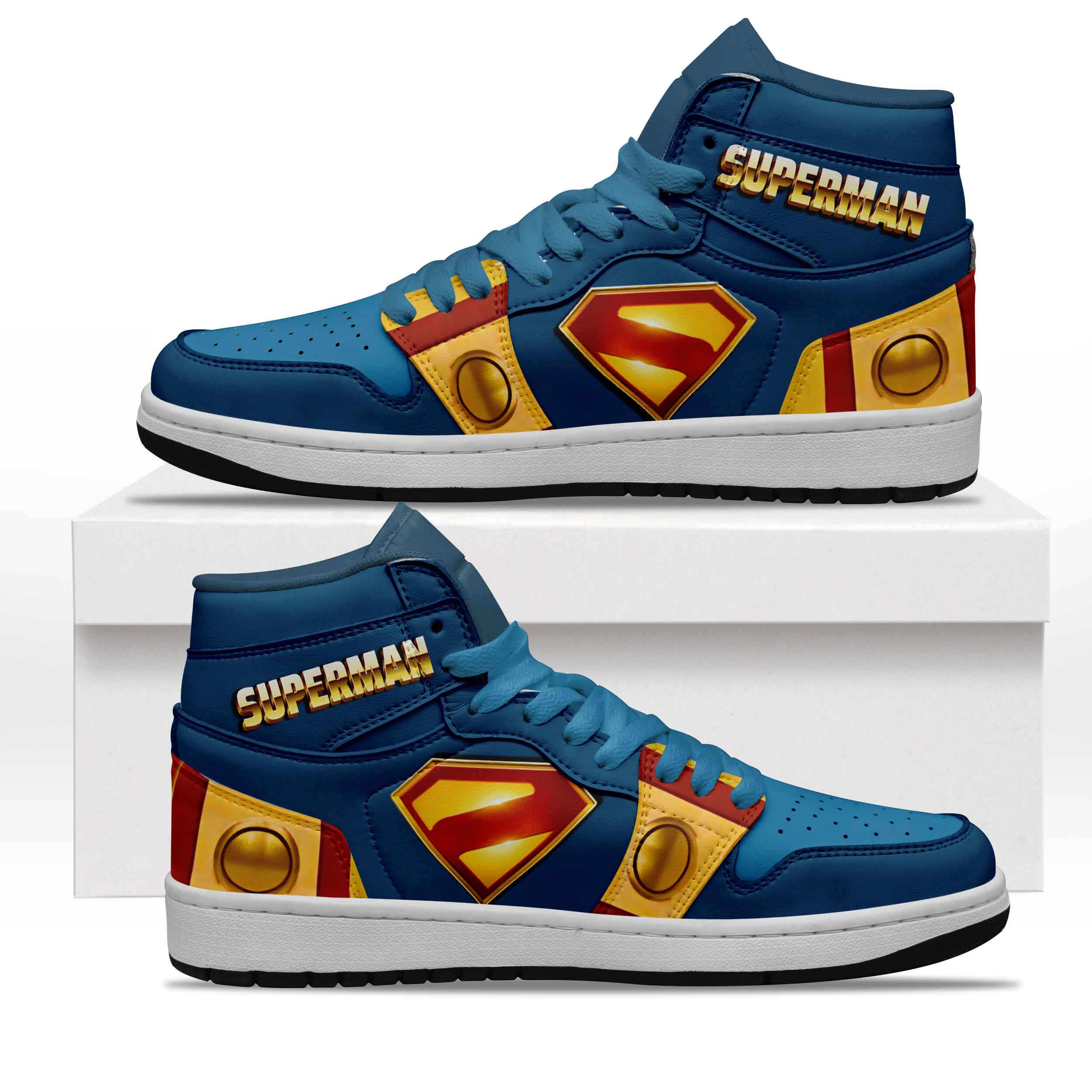 SupermanHigh-Top Sneakers Retro Streetwear Vibe Shoes For Men And Women - Image 2
