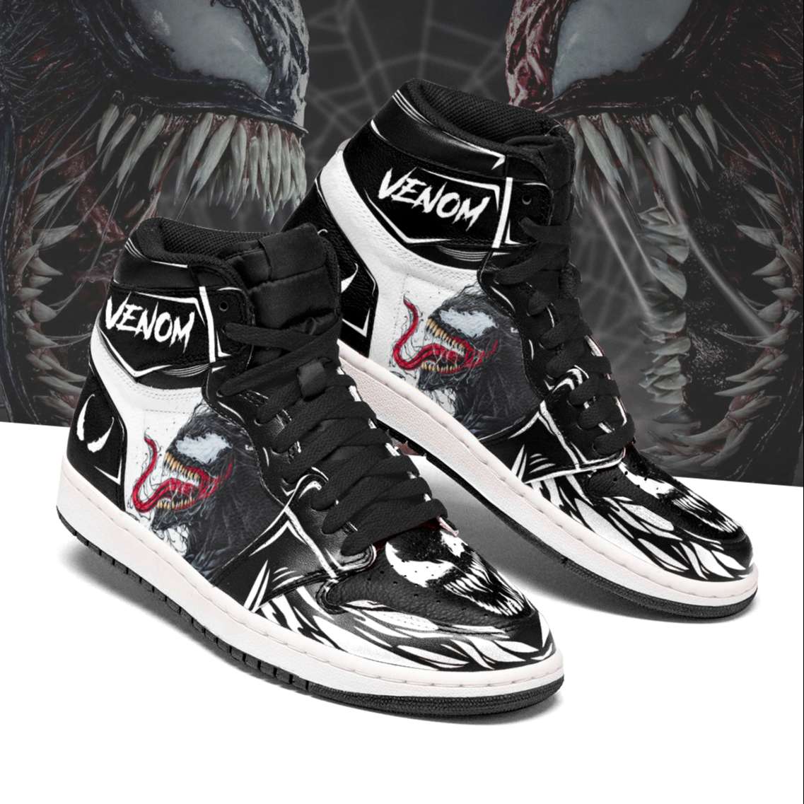 Venom High Top Streetwear Shoes Retro Casual Sneakers For Men Women - Image 2