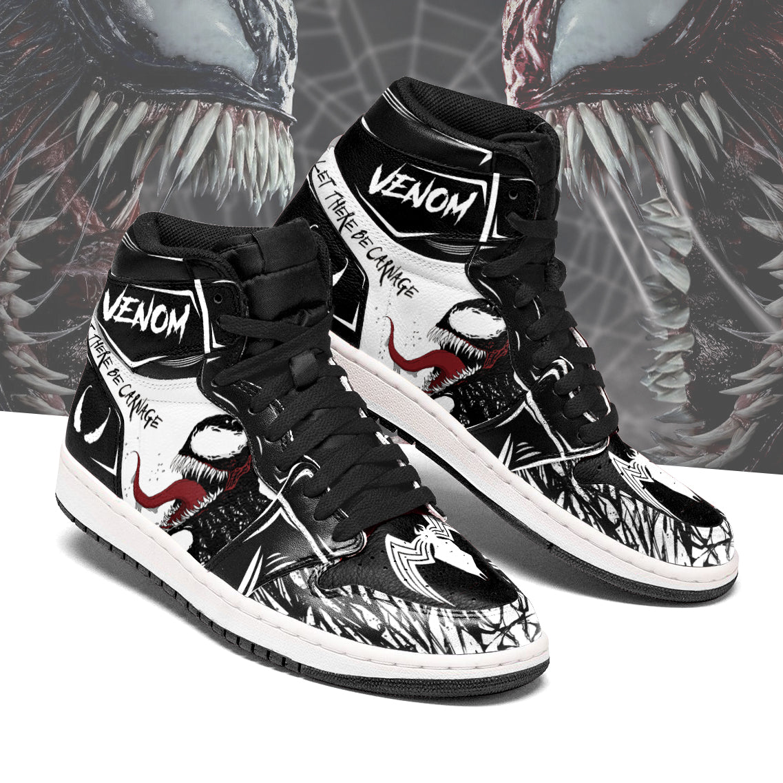 Venom Urban Streetwear High Top Sneakers For Men And Women - Image 2