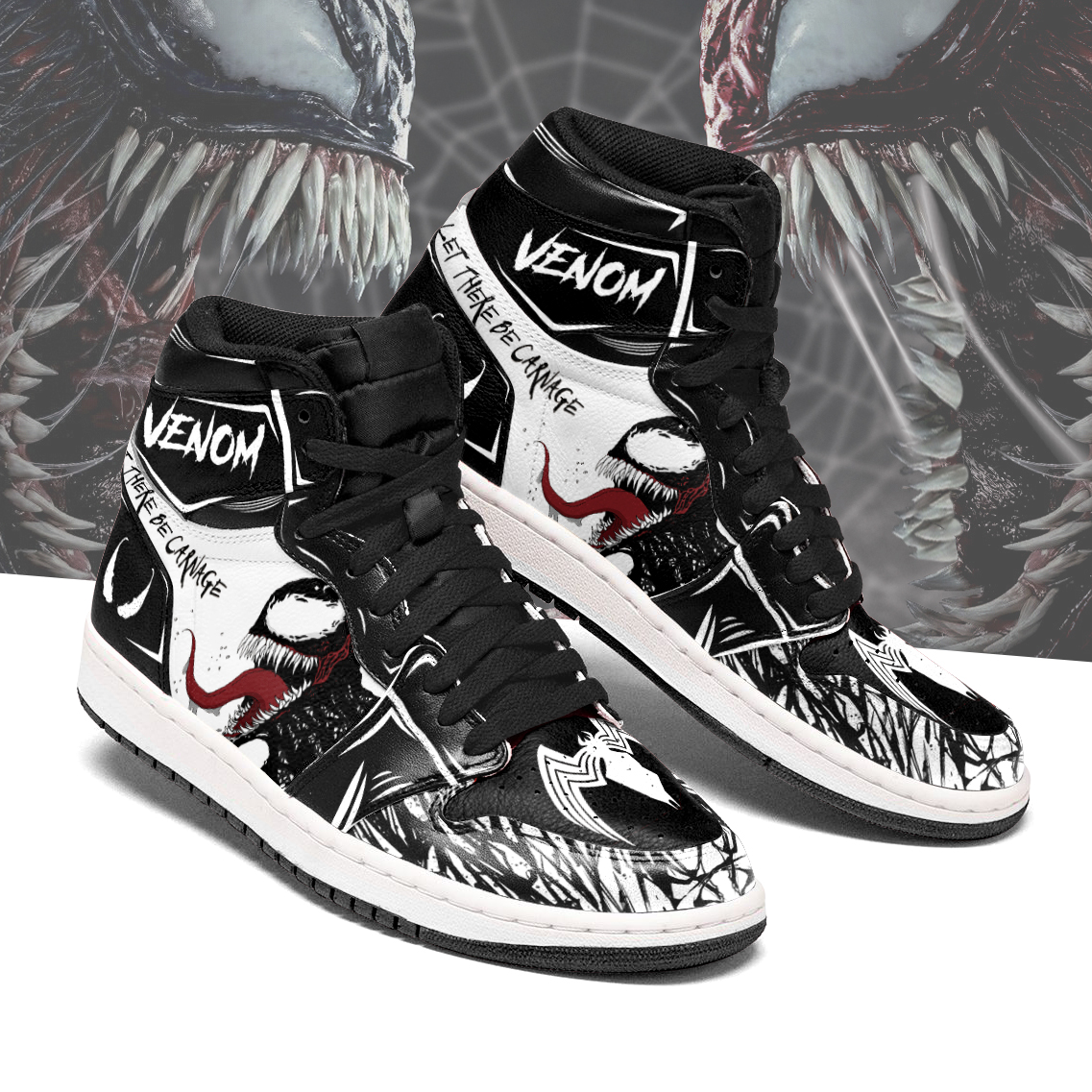 Venom High Top Retro Streetwear Sneakers Full Size For Men Women - Image 2