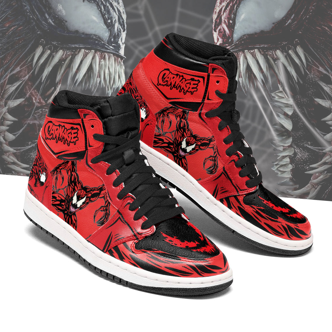 Venom High Top Sneakers Vintage Streetwear Style For Men Women - Image 3