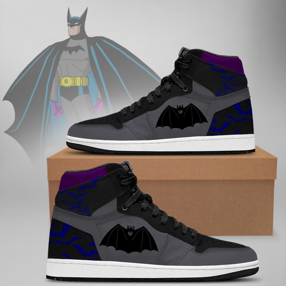 DC Batman AJ1 High Sneakers Shoes For Men And Women - Image 3