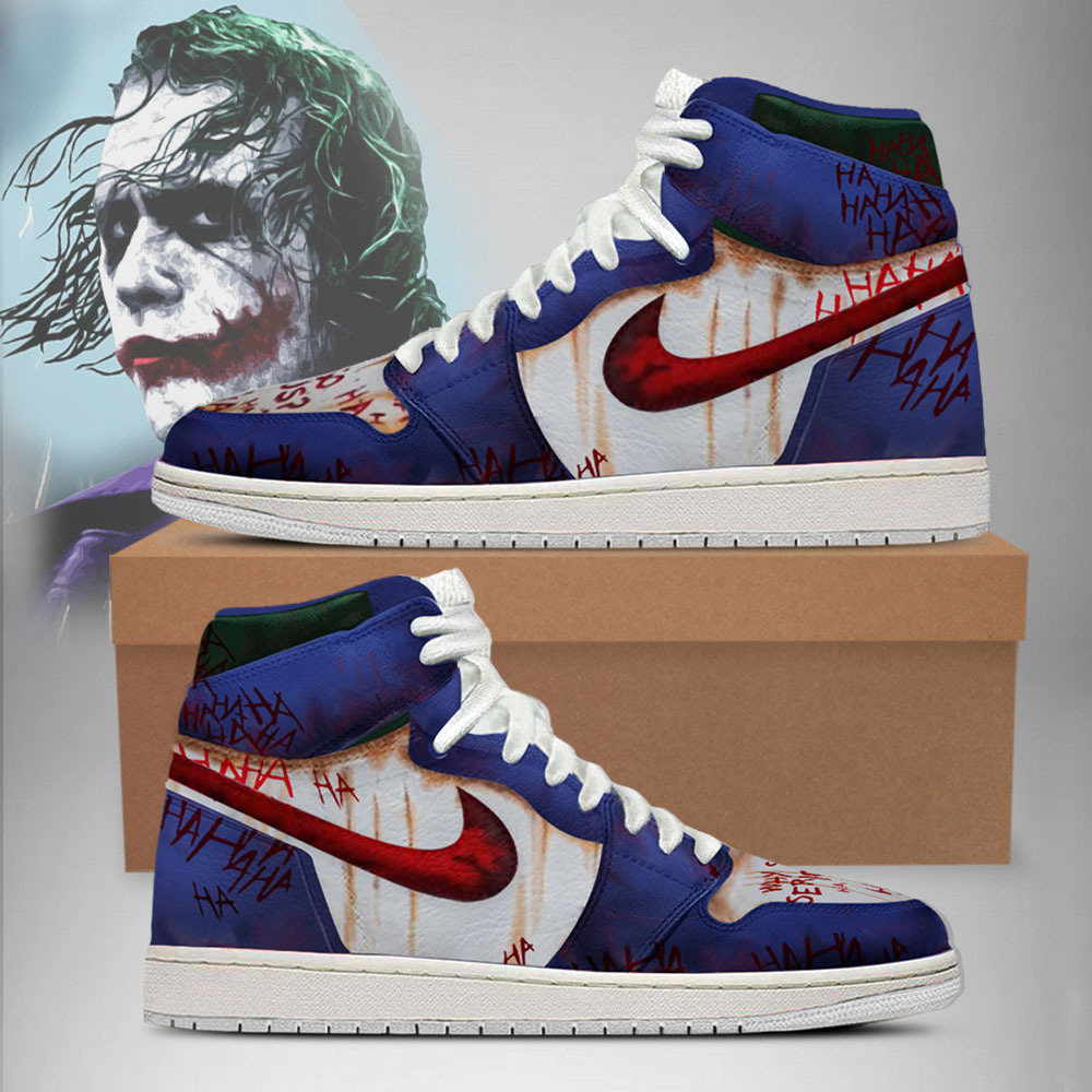 DC Joker AJ1 High Sneakers Shoes For Men And Women - Image 3