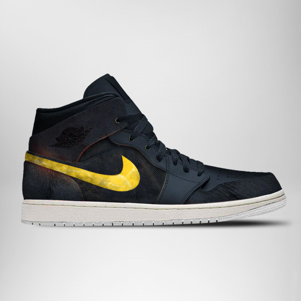 DC Black Adam AJ1 High Sneakers Shoes For Men And Women - Image 2