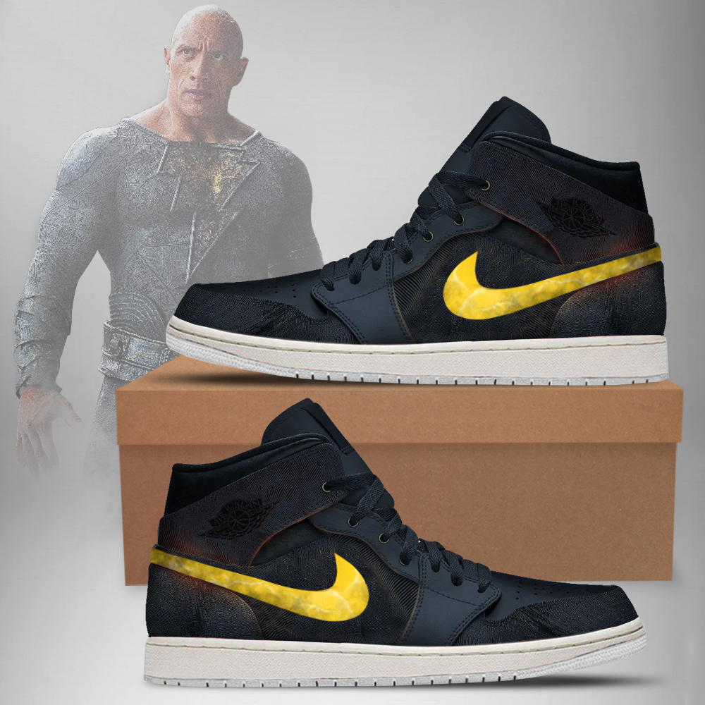 DC Black Adam AJ1 High Sneakers Shoes For Men And Women - Image 3