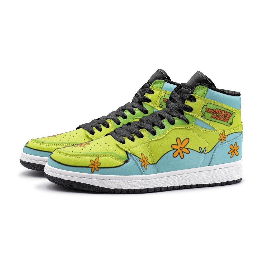 The Mystery Machine Scooby Doo AJ1 High Sneakers Shoes For Men And Women - Image 2
