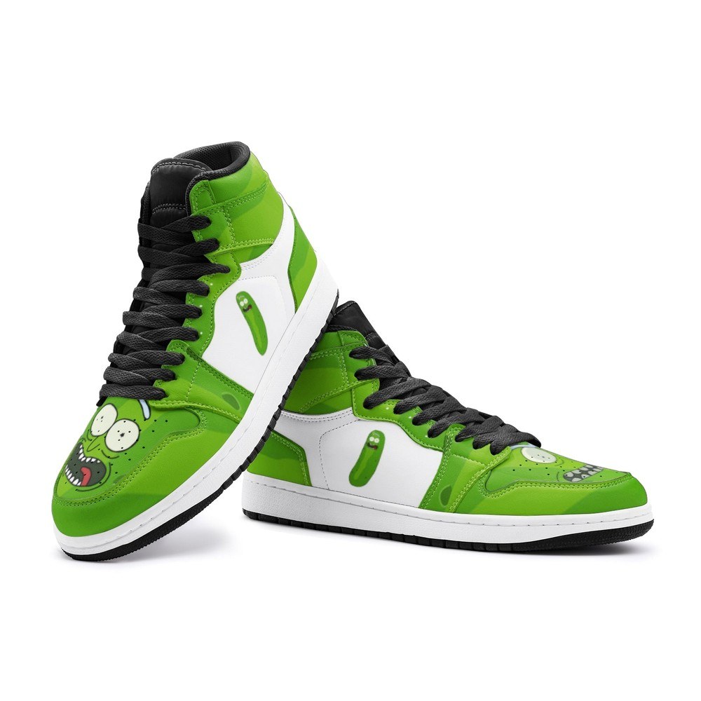 Pickle Rick Face Rick And Morty AJ1 High Sneakers Shoes For Men And Women - Image 3
