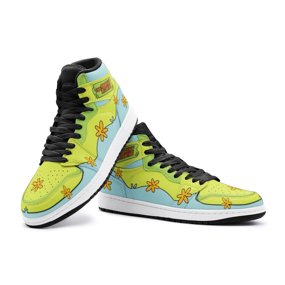 The Mystery Machine Scooby Doo AJ1 High Sneakers Shoes For Men And Women - Image 3
