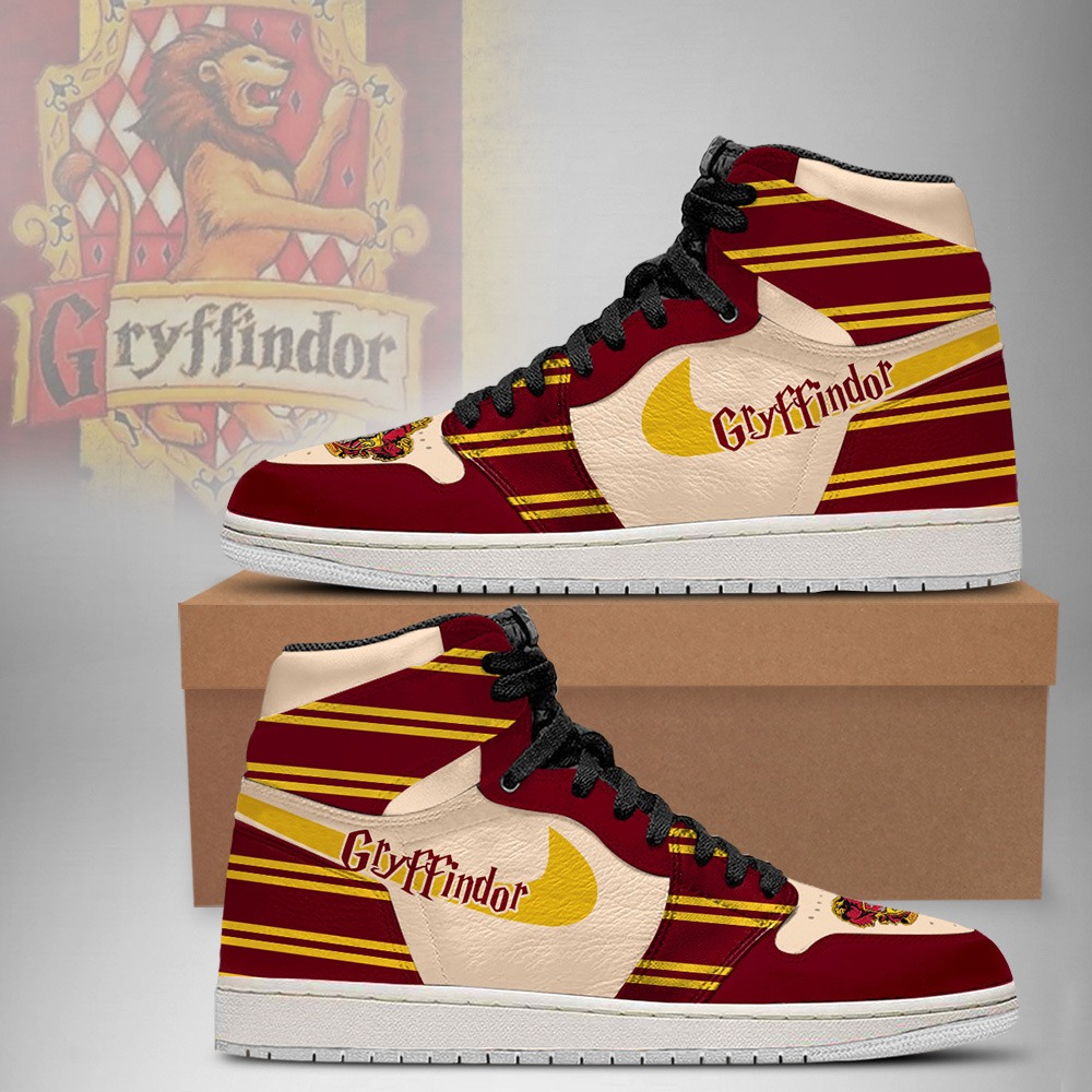 Gryffindor Harry Potter AJ1 High Sneakers Shoes For Men And Women - Image 2
