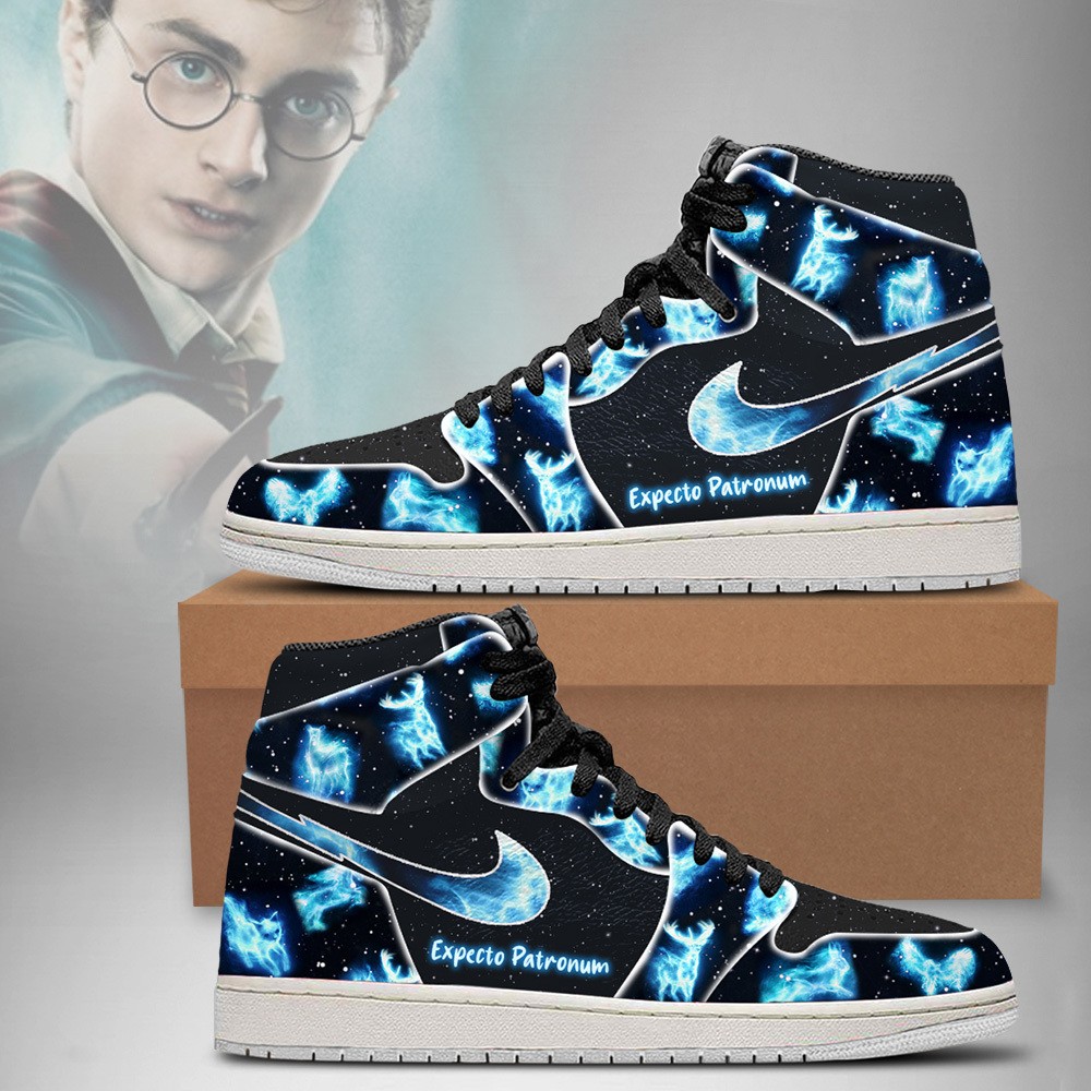 Harry Potter Expecto Patronum AJ1 High Sneakers Shoes For Men And Women - Image 2