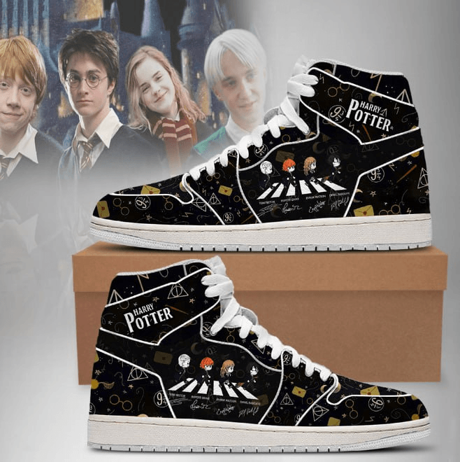 Harry Potter Abbey Road AJ1 High Sneakers Shoes For Men And Women - Image 2