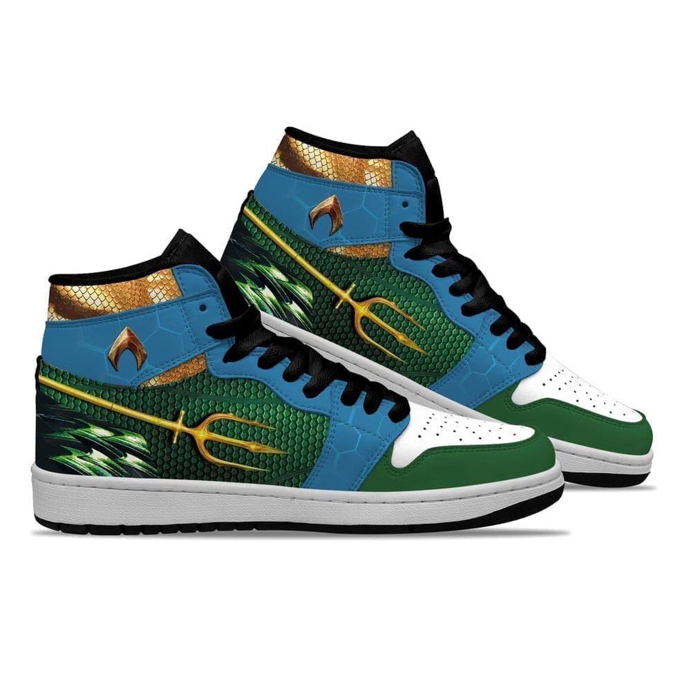 Aquaman AJ1 High Sneakers Shoes For Men And Women - Image 2