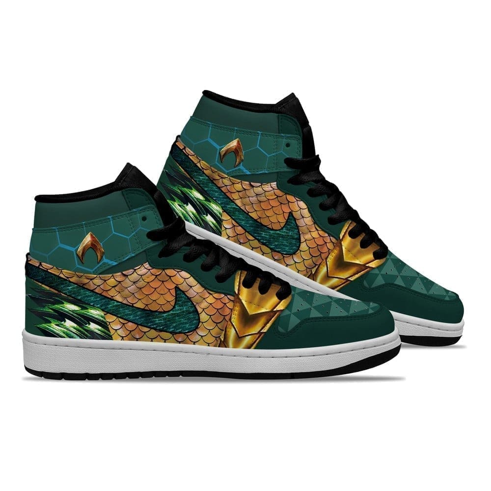 Aquaman AJ1 High Sneakers Shoes For Men And Women - Image 3