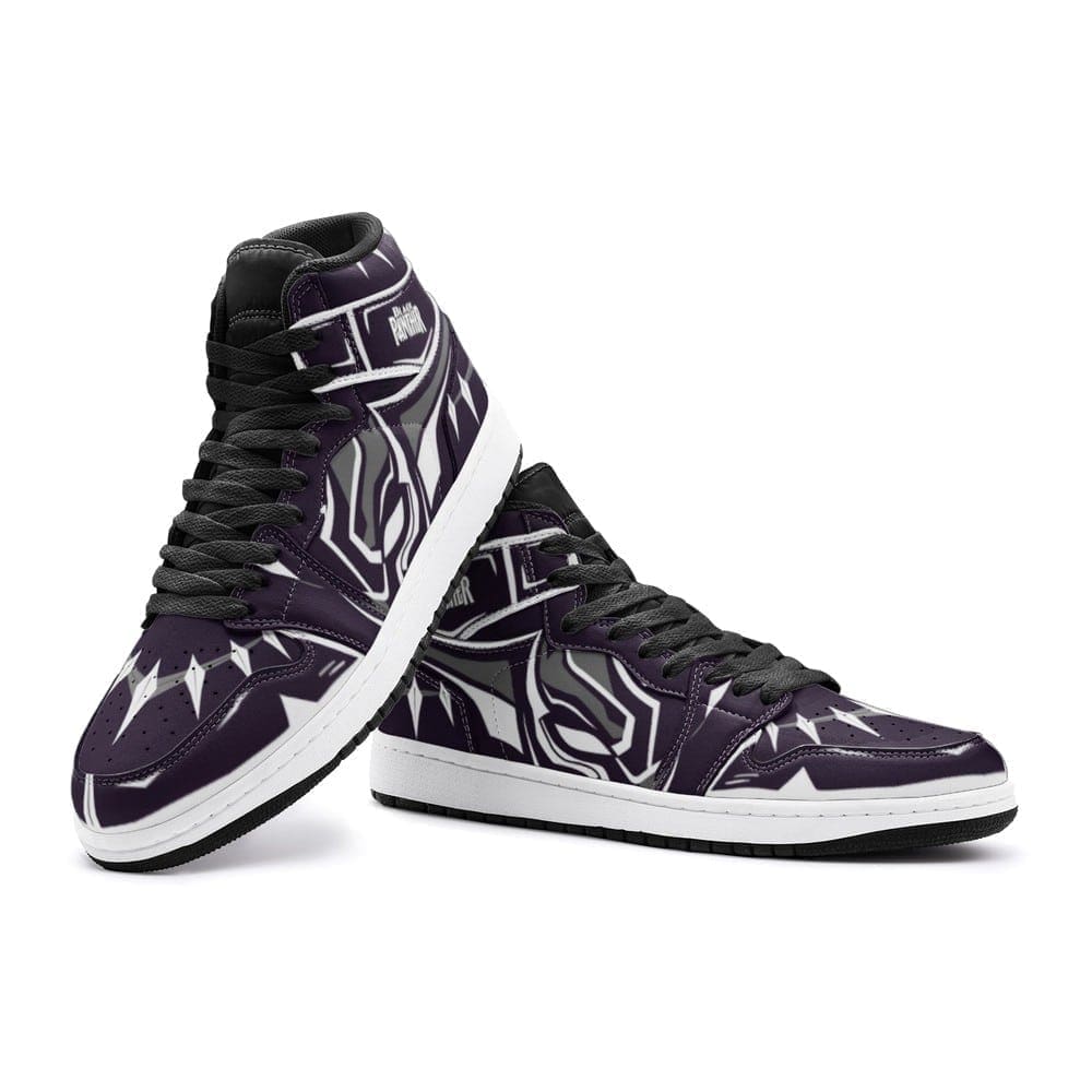 Black Panther Wakanda AJ1 High Sneakers Shoes For Men And Women - Image 2