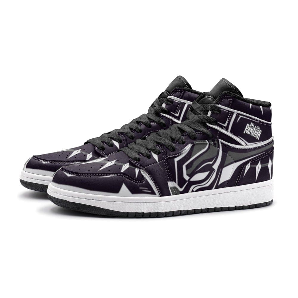 Black Panther Wakanda AJ1 High Sneakers Shoes For Men And Women - Image 3